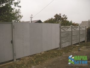металлические ворота с еврозабором
